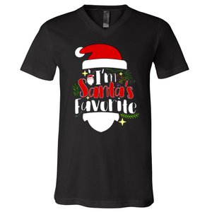 I'm Santa's Favorite Christmas V-Neck T-Shirt