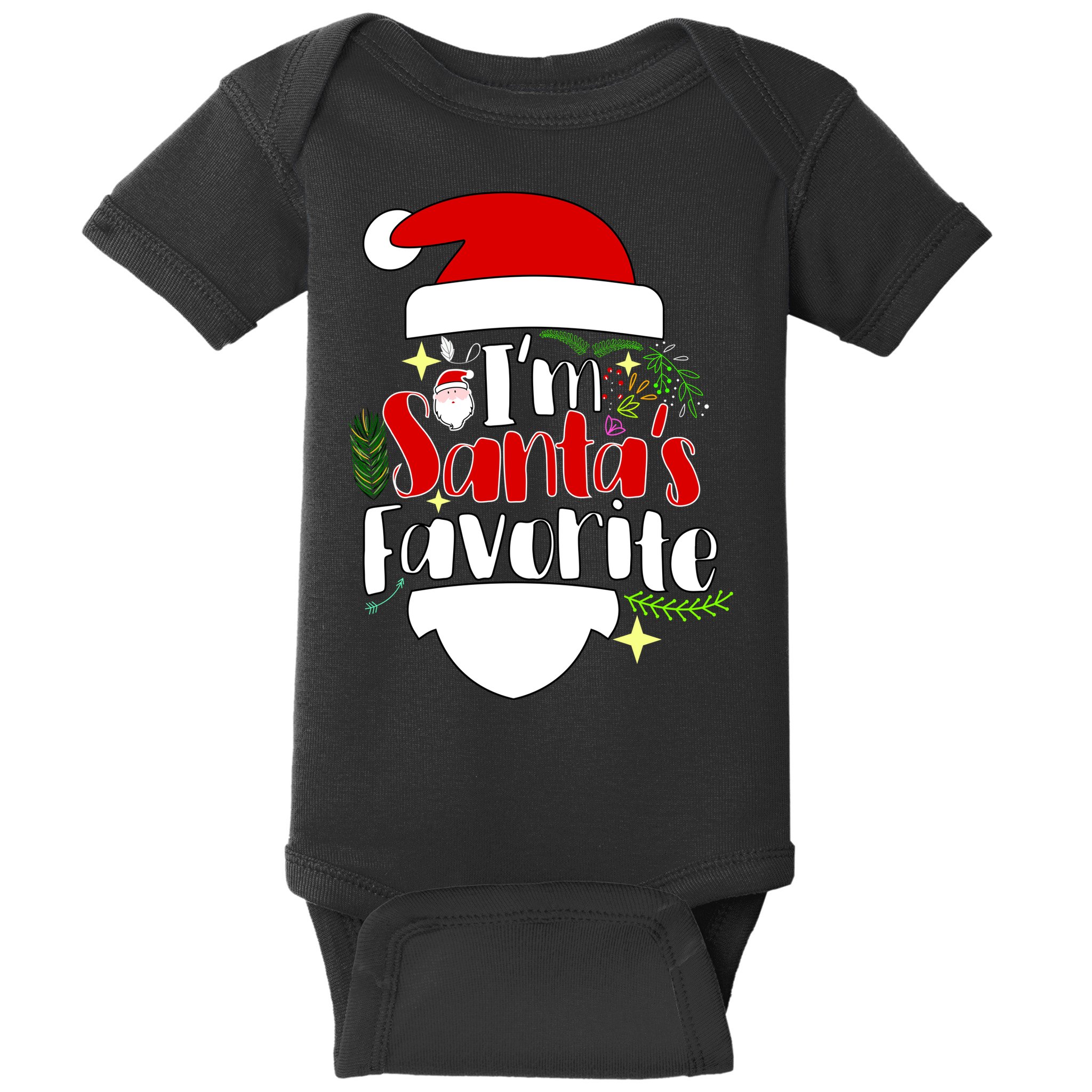 I'm Santa's Favorite Christmas Baby Bodysuit