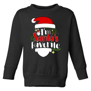 I'm Santa's Favorite Christmas Toddler Sweatshirt