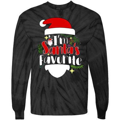 I'm Santa's Favorite Christmas Tie-Dye Long Sleeve Shirt