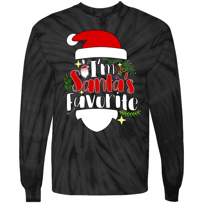 I'm Santa's Favorite Christmas Tie-Dye Long Sleeve Shirt