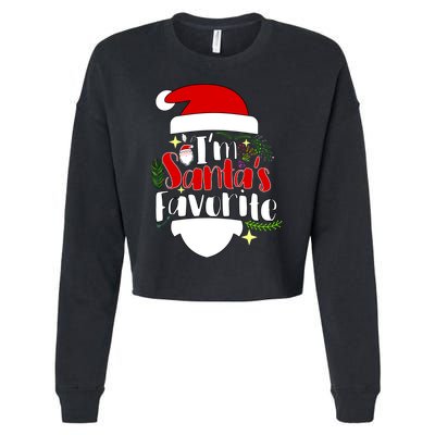 I'm Santa's Favorite Christmas Cropped Pullover Crew