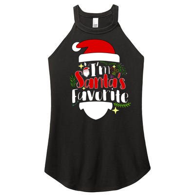 I'm Santa's Favorite Christmas Women’s Perfect Tri Rocker Tank