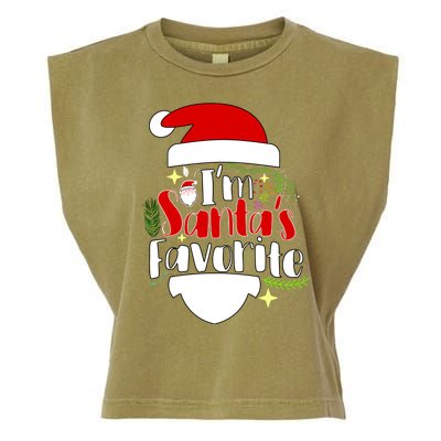 I'm Santa's Favorite Christmas Garment-Dyed Women's Muscle Tee