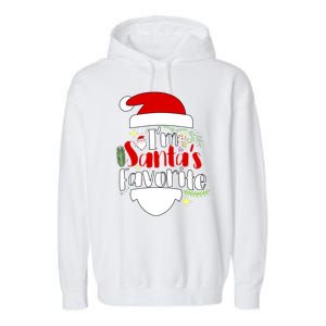 I'm Santa's Favorite Christmas Garment-Dyed Fleece Hoodie