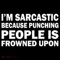 I'm Sarcastic Because Punching People Is Frowned Upon Stripe Pom Pom Beanie