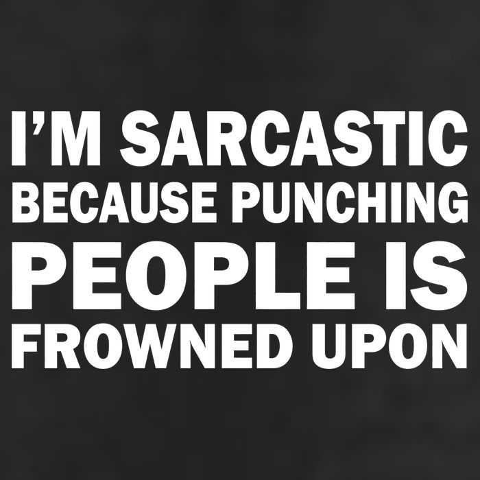 I'm Sarcastic Because Punching People Is Frowned Upon Golf Towel