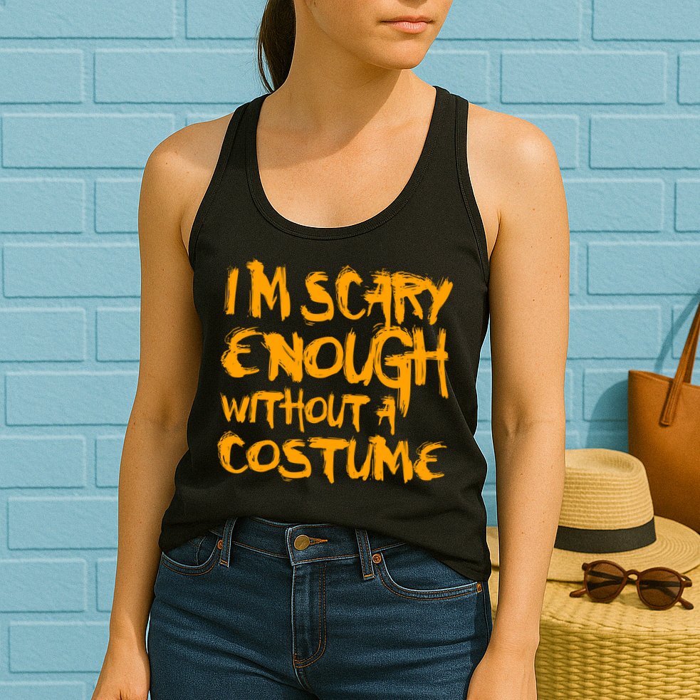 I'm Scary Enough Without A Costume Womens Tank Top