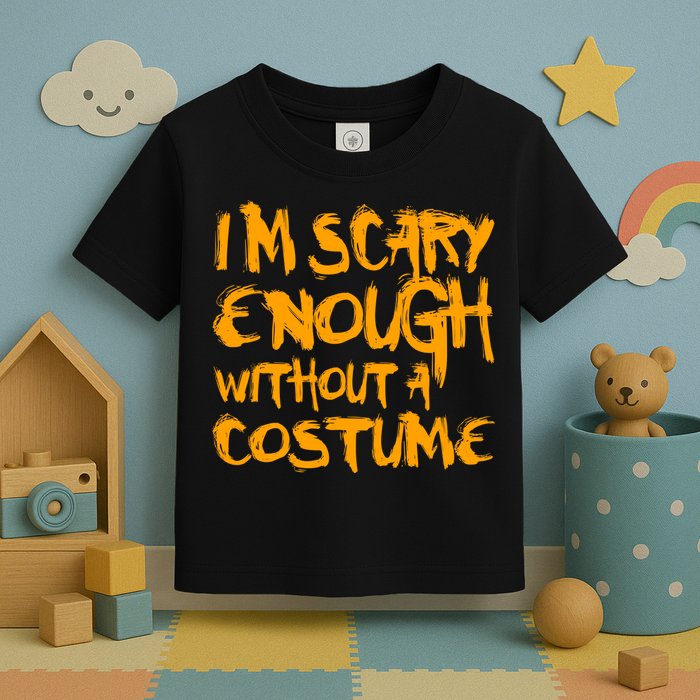 I'm Scary Enough Without A Costume Toddler T-Shirt