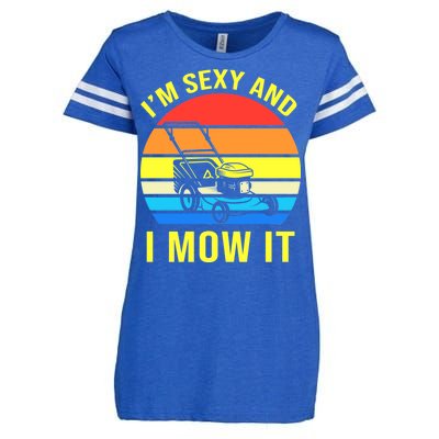 I'm Sexy And I Mow It Enza Ladies Jersey Football T-Shirt