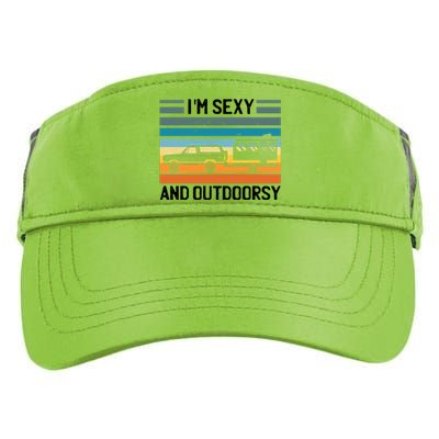 I'm Sexy And Outdoorsy Retro Road Trip Camper Adult Drive Performance Visor