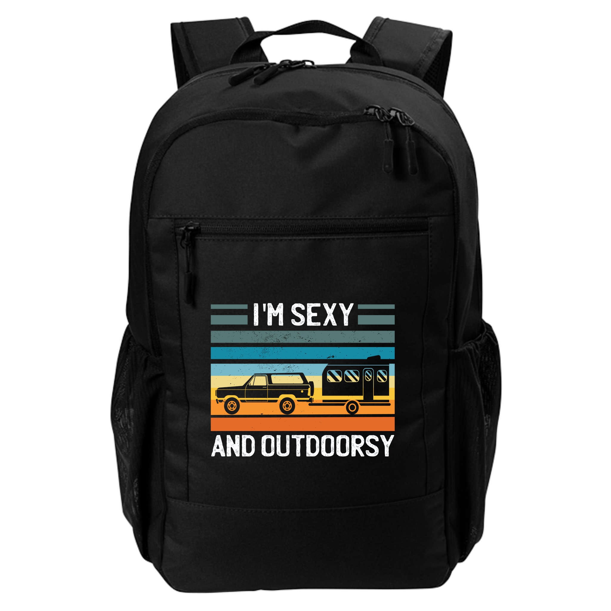 I'm Sexy And Outdoorsy Retro Road Trip Camper Backpack