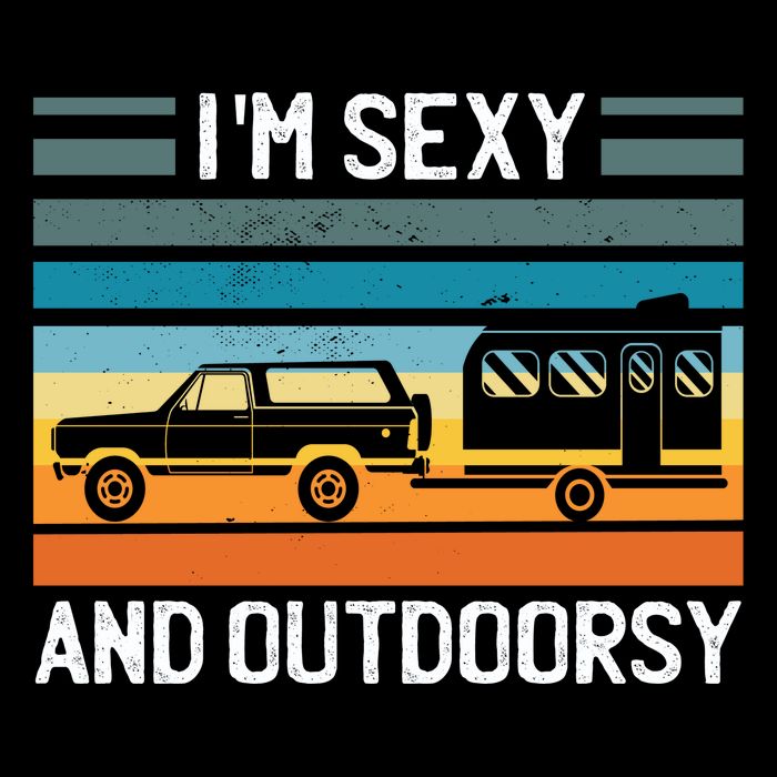 I'm Sexy And Outdoorsy Retro Road Trip Camper Backpack