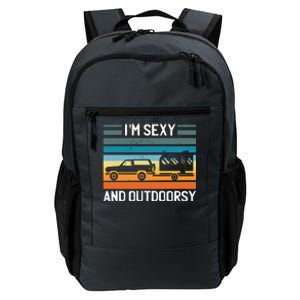 I'm Sexy And Outdoorsy Retro Road Trip Camper Daily Commute Backpack