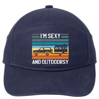 I'm Sexy And Outdoorsy Retro Road Trip Camper 7-Panel Snapback Hat