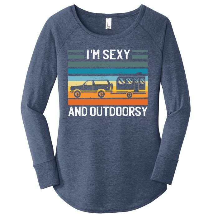 I'm Sexy And Outdoorsy Retro Road Trip Camper Women's Perfect Tri Tunic Long Sleeve Shirt