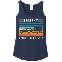 I'm Sexy And Outdoorsy Retro Road Trip Camper Ladies Essential Tank