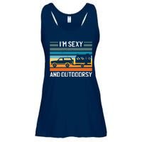 I'm Sexy And Outdoorsy Retro Road Trip Camper Ladies Essential Flowy Tank