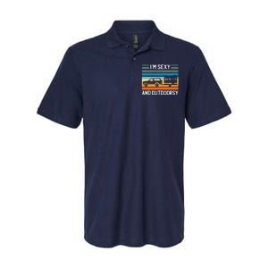 I'm Sexy And Outdoorsy Retro Road Trip Camper Softstyle Adult Sport Polo