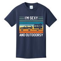 I'm Sexy And Outdoorsy Retro Road Trip Camper Kids T-Shirt