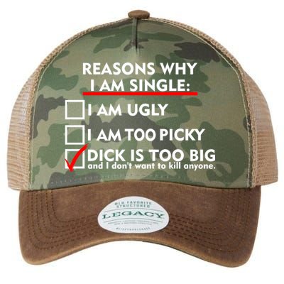I'm Single Because It's Too Big Legacy Tie Dye Trucker Hat