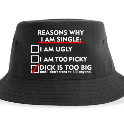 I'm Single Because It's Too Big Sustainable Bucket Hat