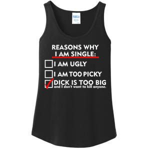 I'm Single Because It's Too Big Ladies Essential Tank