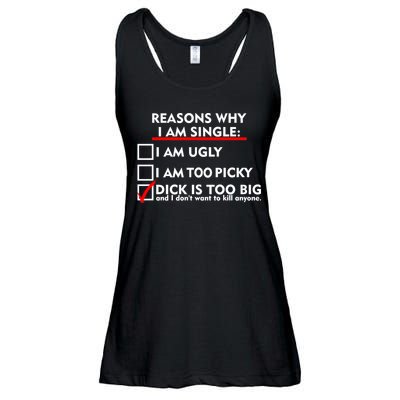 I'm Single Because It's Too Big Ladies Essential Flowy Tank