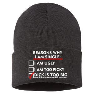 I'm Single Because It's Too Big Sustainable Knit Beanie