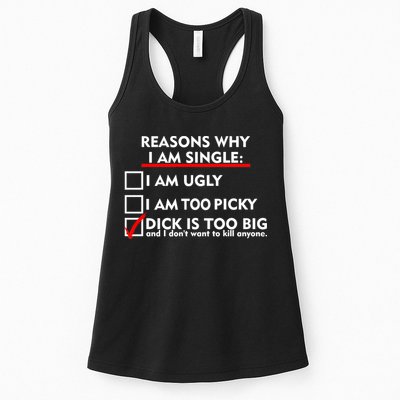 I'm Single Because It's Too Big Womens Tank Top