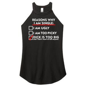 I'm Single Because It's Too Big Women's Perfect Tri Rocker Tank