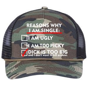 I'm Single Because It's Too Big Retro Rope Trucker Hat Cap