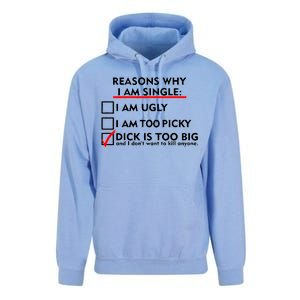 I'm Single Because It's Too Big Unisex Surf Hoodie