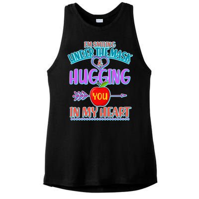 I'm Smiling Under The Mask & Hugging You In My Heart Ladies PosiCharge Tri-Blend Wicking Tank