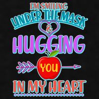 I'm Smiling Under The Mask & Hugging You In My Heart Ladies PosiCharge Tri-Blend Wicking Tank