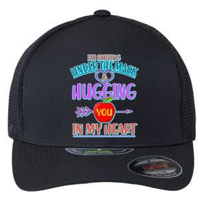 I'm Smiling Under The Mask & Hugging You In My Heart Flexfit Unipanel Trucker Cap