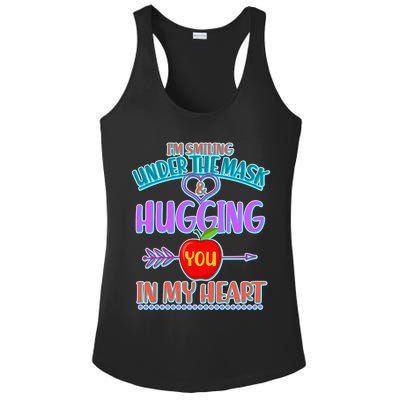 I'm Smiling Under The Mask & Hugging You In My Heart Ladies PosiCharge Competitor Racerback Tank