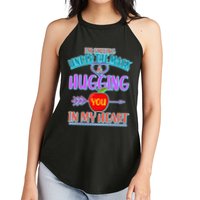 I'm Smiling Under The Mask & Hugging You In My Heart Women's Perfect Tri Rocker Tank