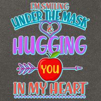 I'm Smiling Under The Mask & Hugging You In My Heart Cotton Canvas Backpack