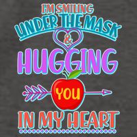 I'm Smiling Under The Mask & Hugging You In My Heart Vector Backpack