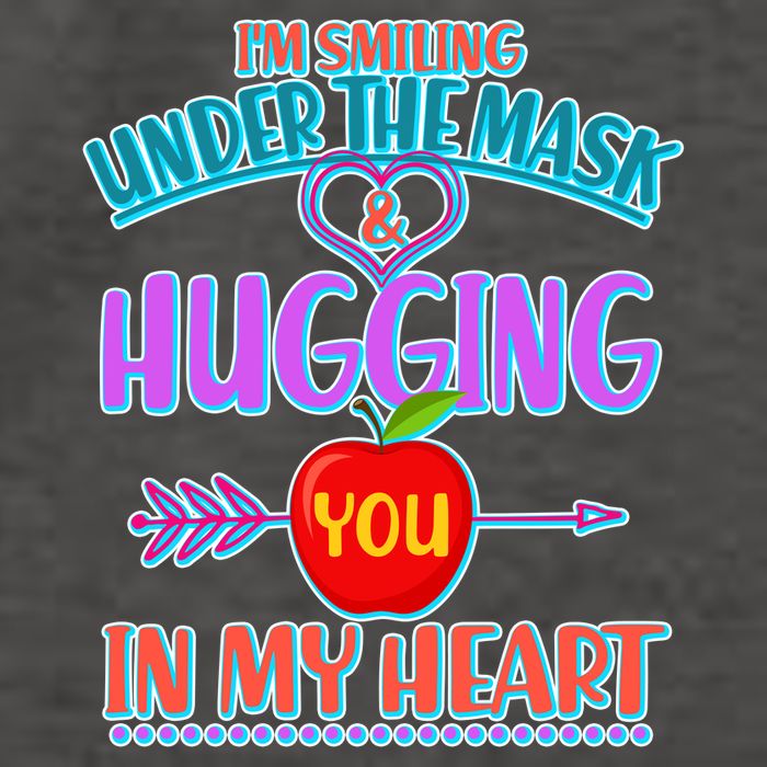 I'm Smiling Under The Mask & Hugging You In My Heart Vector Backpack