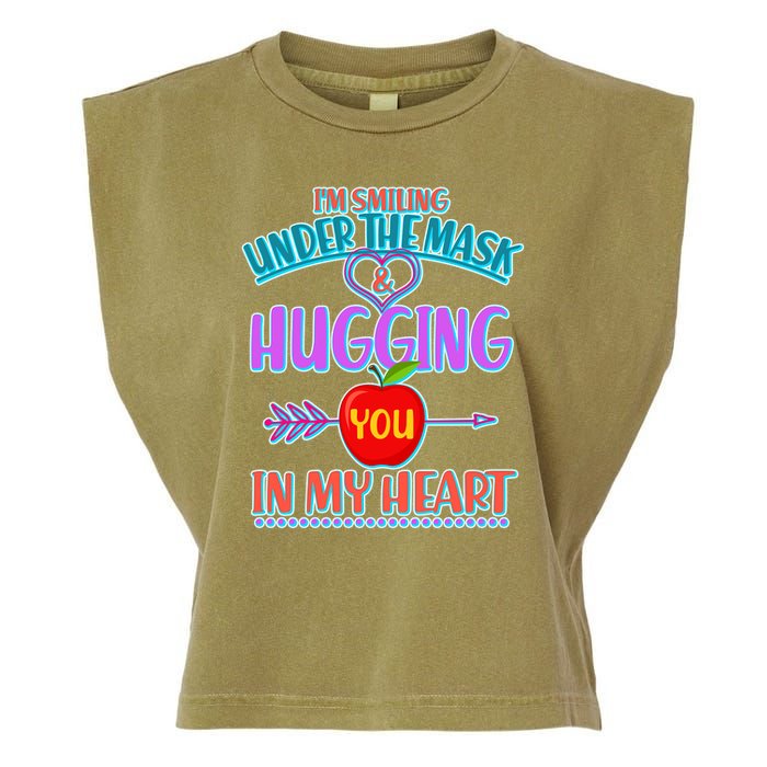 I'm Smiling Under The Mask & Hugging You In My Heart Garment-Dyed Women's Muscle Tee