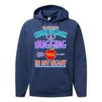 I'm Smiling Under The Mask & Hugging You In My Heart Performance Fleece Hoodie