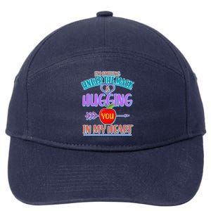 I'm Smiling Under The Mask & Hugging You In My Heart 7-Panel Snapback Hat