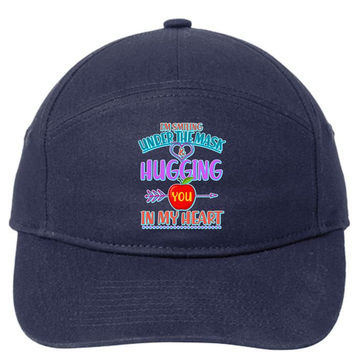 I'm Smiling Under The Mask & Hugging You In My Heart 7-Panel Snapback Hat