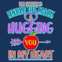 I'm Smiling Under The Mask & Hugging You In My Heart 7-Panel Snapback Hat