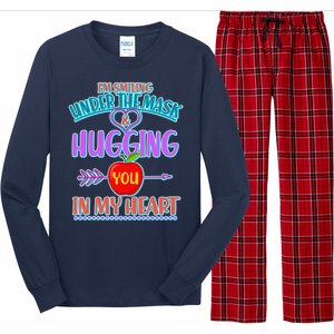 I'm Smiling Under The Mask & Hugging You In My Heart Long Sleeve Pajama Set