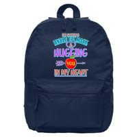 I'm Smiling Under The Mask & Hugging You In My Heart 16 in Basic Backpack