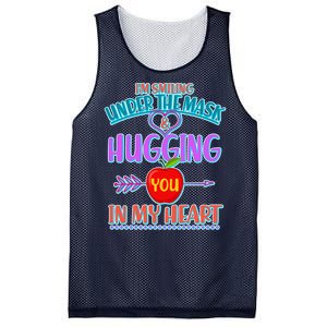 I'm Smiling Under The Mask & Hugging You In My Heart Mesh Reversible Basketball Jersey Tank