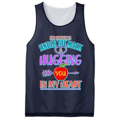 I'm Smiling Under The Mask & Hugging You In My Heart Mesh Reversible Basketball Jersey Tank